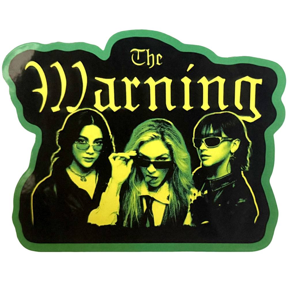 The Warning - Yellow Girls Sticker - Zwart/Multicolours